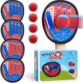 Toss and Catch Ball Game Set, Toddler Baseball Glove for Beach Pool Yard, Kids Sports & Outdoor Play Toys with Family, Fun Birthday Gift for Ages 3 4 5 6 7 8-12 Year Old Boys Girls