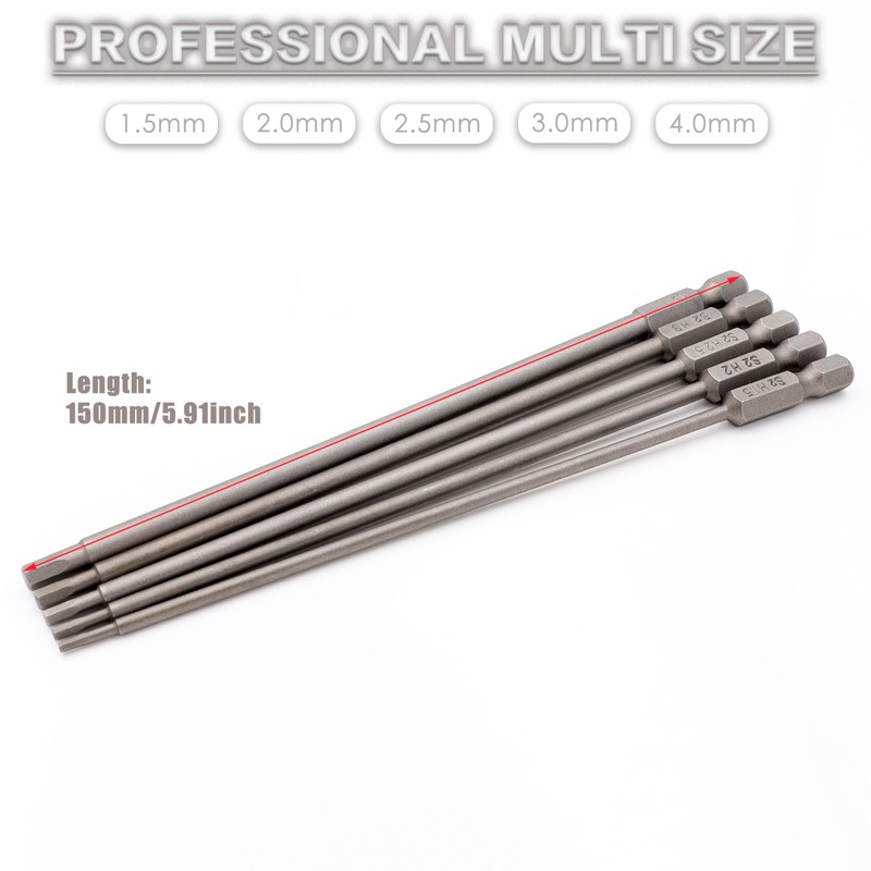 Raflot RC Hex Bit 6 Inch Power Bits 1.5mm 2.0mm