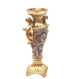 ZJMTOCYU Enhances Home Decor with Elegant Ceramic Vase, Plated Crystal Embellishments, for Floral Arrangements, Gold Finish