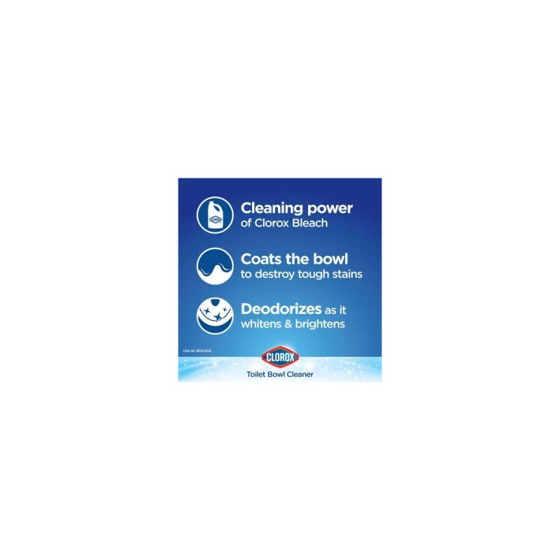 CLOROX 00938 Rain Clean Toilet Bowl Cleaner With Bleach, 24