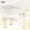 Herbeluemily Hair Ornament, Headdress, Hair Accessories, Hair Pin, Pearl, 5-piece