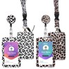 Card Holder ID Vertical, Fashionable Sliding ID Cover, 2 Leopard