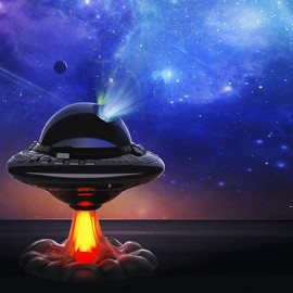 UFO Galaxy Projector Starry Night Light with Timer & Remote Control, 160° Adjustable Spaceman Nebula Star Projection Lamp with 9 Modes Gifts for Kid and Adult Bedroom Decor (UFO)