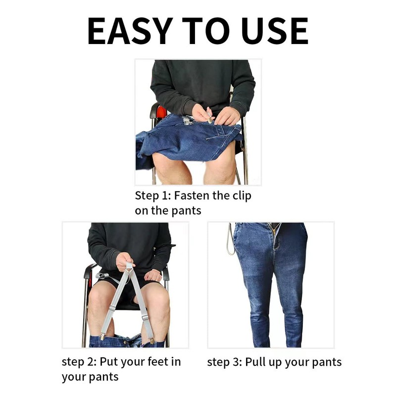 Clip and Pull Dressing Aids Pants Wearing Assist Tool Device