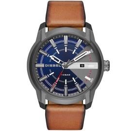 Diesel DZ1784 Men's Analogue Quartz Watch with Leather Strap