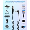 GELRHONR Right Angle 3-Pin Mini XLR to 3.5 mm Coiled