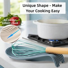 JCJCJC Silicone "Deck Chair" Large Heat-resistant Spoon Rest for Stove Top/Countertop, Reusable Kitchen Cooking Utensil Holder for Spatulas, Ladles, etc., Dishwasher Safe, 9.1 * 4.2 * 1.6in (Red)