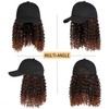 YEKEYI Headband Wig Human Hair Wigs Baseball cap Wig Curly