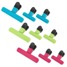 Xrten Sealing Clips, Plastic Sealing Clips Bag Clips 2 Plastic Bags Clips Sizes of 9