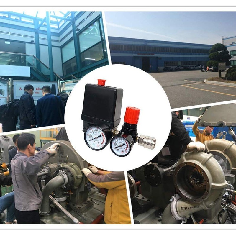 Pressure Switch Air Compressor Pressure Regulator Compressor with Pressure Gauge