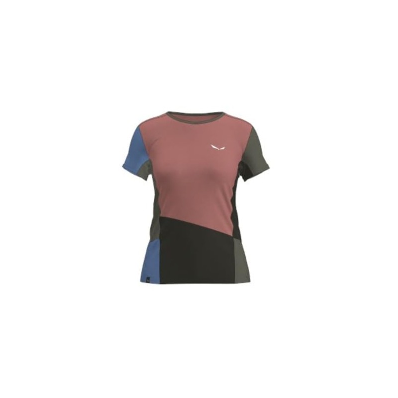 Salewa PUEZ Sporty Dry W T-Shirt, XL, Desert Rosa/Multi