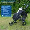 LZFAN Golf Push Cart Storage Bag,Golf Cart Organizer, Backside Extension