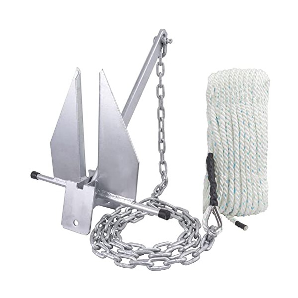 Young Marine Portable Galvanized Fluke Style Anchor Kit Includes Galvanized