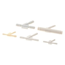 KarParts360 Vacuum Tubing Connector | 5 Pieces | Made Of Plastic | White | Y-Shape Connector | 1/8; 1/4; 1/8 By 3/16; 3/16; 3/8 Inches Outer Diameter