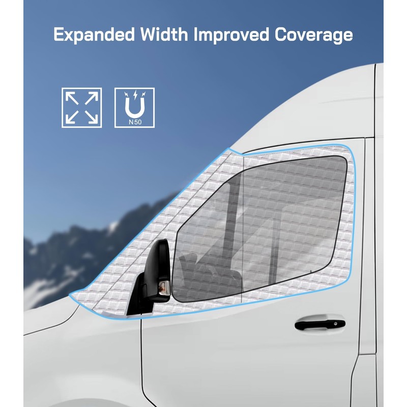 VANNCAMP Windshield Cover for Ford Transit 2016-2025 Motorhome,Van, Front Window