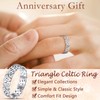 Silvora Eternity Ring for Woman Sterling Silver Irish Knot Band