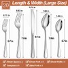 20 Pcs Silverware Set for 4 with Simple Striped Handle