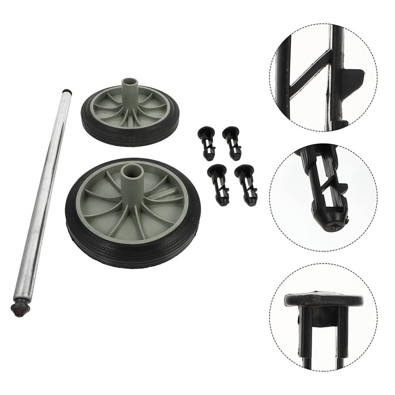 Cabilock Trash can Wheels Replacement for Garbage can Outdoor,7 Inch
