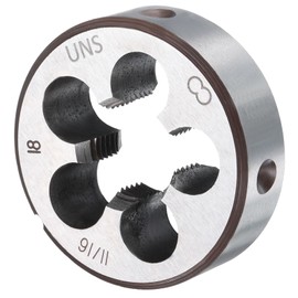 sourcing map Round Threading Die 11/16-18 UNS Thread Right Hand Screw Cutting Fixed Dies, Alloy Tool Steel Tapping Repair Tool