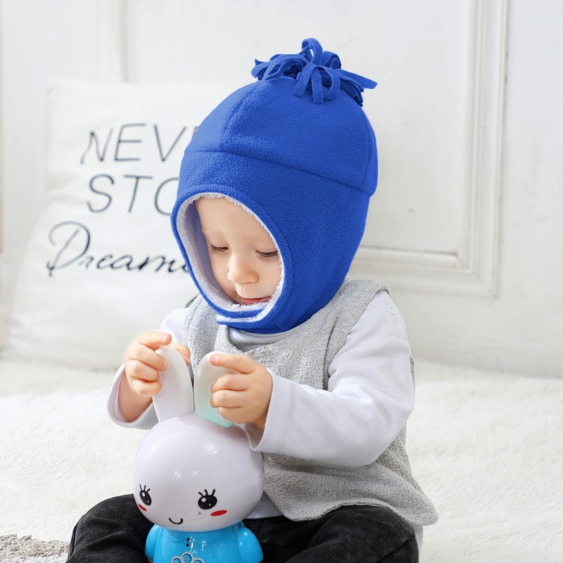 Zando Baby Boy Sherpa Lined Warm Fleece Pilot Hat Infant