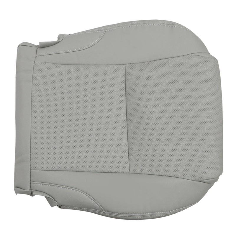 Priprilod Gray Perforated Leather Driver Side Bottom Seat Cover Compatible