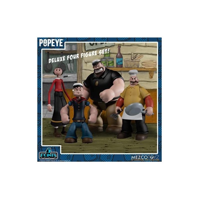Popeye 5 Points Actionfigur Deluxe Box Set
