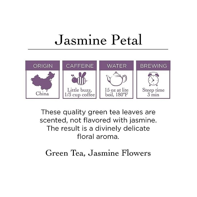 Two Leaves and a Bud Jasmine Green Tea Bags, 15