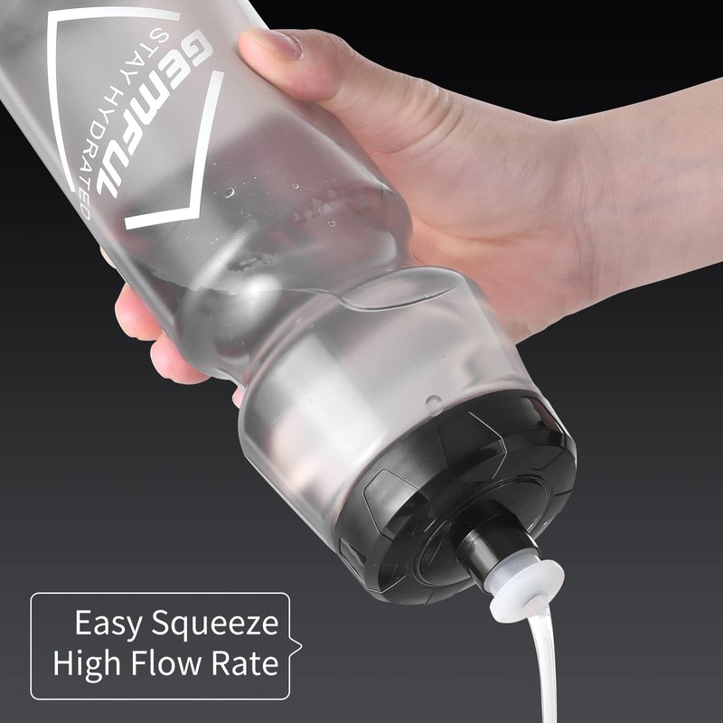 GEMFUL Bicycle Bottle Holder with Water Bottle BPA-Free 750 ml