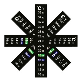 WanFengXue 5 Pcs Water Thermometer Aquarium Thermometer Sticker Water Thermometer Sticker for Temperature Measurement Adheres to the Surface of Objects to Measure Temperature, Convenient and Wide