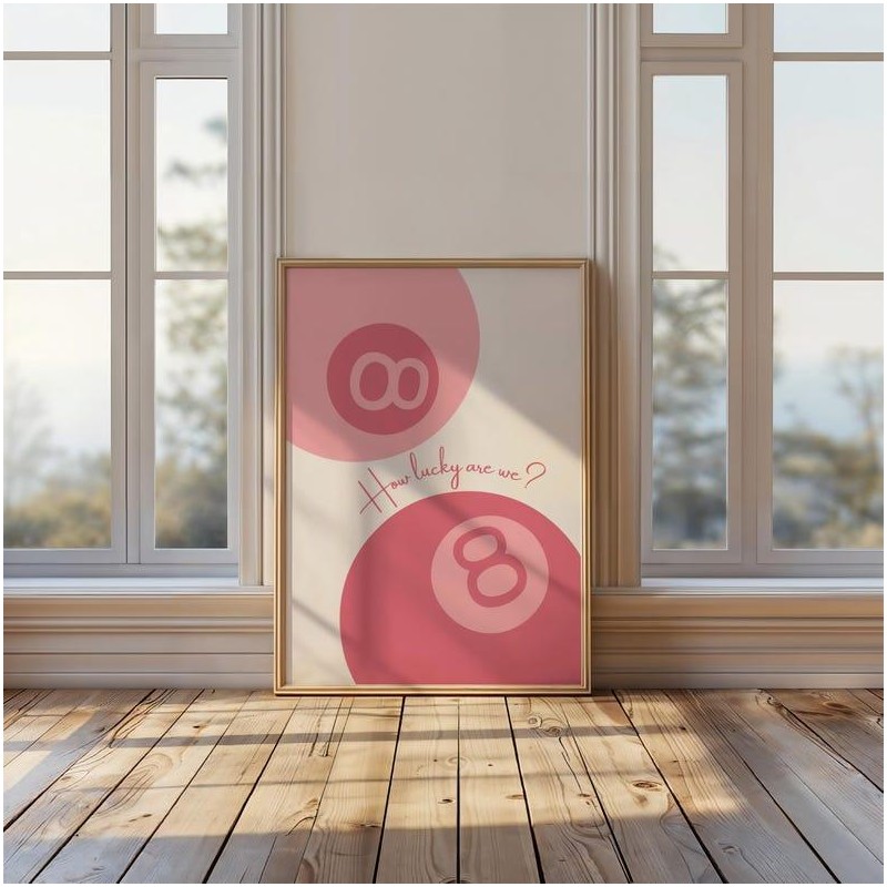 How Lucky Are We, Trendy Kisses Wall Art, Lucky 8