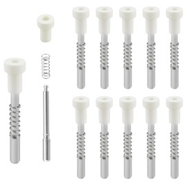 ZIUZI 12 Pack Window Screen Plunger Latch Set, 5/32" x 1-1/2" Aluminum Window Screen Plunger Pins with Caps, Quick-Fit Replacement Pins for Frame Installation