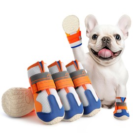 Aokown Dog Shoes for Small Dogs, Puppy Dog Boots for Winter Snow, Hot Pavement, Dog Booties & Paw Protectors Size 2