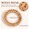 12 Piece Woven Napkin Ring Set Bohemian Napkin Holders for