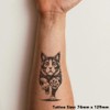 'Scared Cat Running' Temporary Tattoo - Water Resistant, Skin-Safe, Non-Toxic