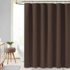 BTTN Brown Shower Curtain - Linen Textured Heavy Duty Waterproof