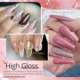UR SUGAR UV Nagellack Nudet√∂ne Glitzer, Gel Nagellack Glitzer Schellack Gel f√ºr Geln√§gel DIY Nail Art Kit f√ºr Valentinstag Hochzeit Dating Weihnachtswochenende Party