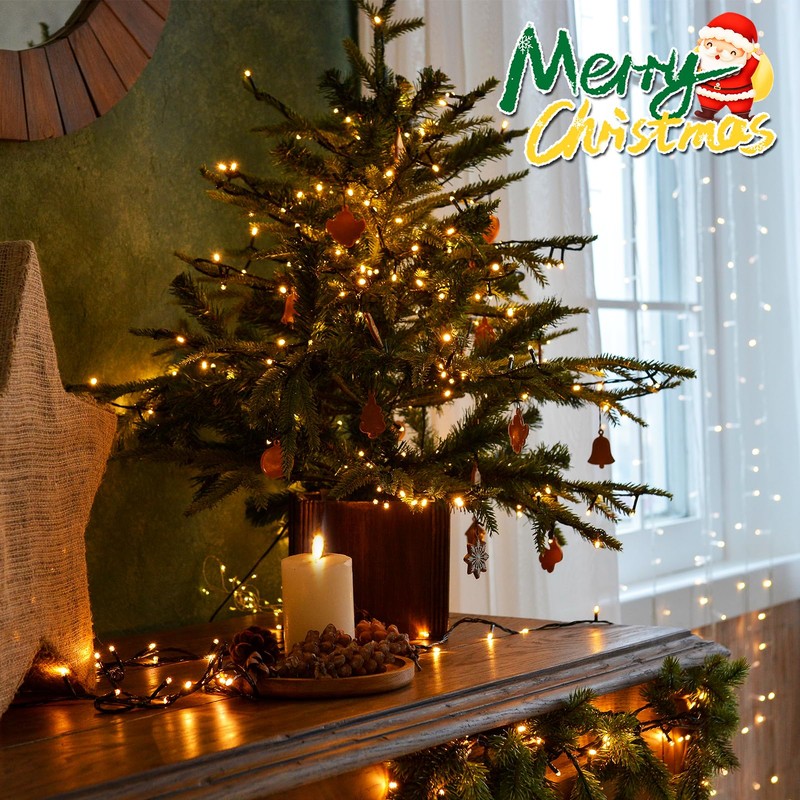 4 Pack- Battery Operated Outdoor Tree String Lights with 50