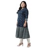 Yash Gallery Kurta de algodón indio con estampado de Ikat