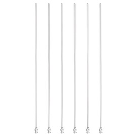 PATIKIL 12Ga x 10 Inch Stainless Steel Dispensing Needle Tips, 6Pcs Metal Glue Needle Tube Blunt Tips Luer Lock for Thick Glue Ink Lab, Silver