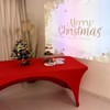 Dololoo Stretchable Tablecloths 6ft for Rectangle Tables with Open Back,