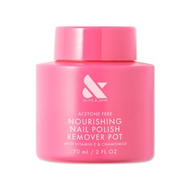 Olive & June Nourishing Remover Pot | No-Mess Nail Polish Removal For Hands & Feet | Vitamin E & Chamomile | Acetone-Free Super Fast Removal | Vegan, Cruelty-Free