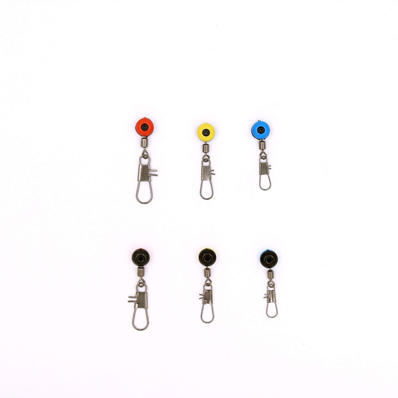 OKVGO 60pcs Fishing Tackle Running Ledger Slider Beads Snap Links