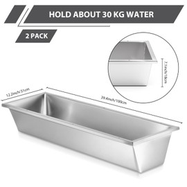 Geelin Livestock Water Trough,12 Gallon/48 Quart,2 Pcs
