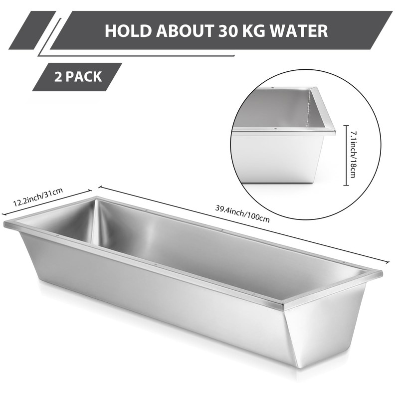 Geelin Livestock Water Trough,12 Gallon/48 Quart,2 Pcs