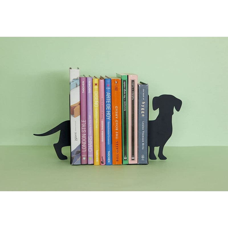 Balvi Bookend Teckel Colour black Dog shaped Support for books