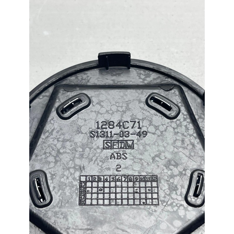 TIS Matte Black/Chrome Snap In Center Cap (Middle Portion Only)