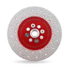 DT-DIATOOL Diamond Disc 125mm x M14 Vacuum Brazed Cutting Disc and Grinding Wheel for Granite Concrete Marble Stone