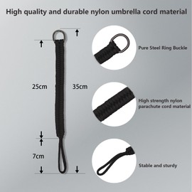 Zilotusnte Camera Wrist Strap, Rope Camera Hand Strap for DSLR camera, Mirrorless Camera, Camera Hand Strap with Triangular Ring and O-Ring Safer Connector, Black & Black (Applicable on many devices)