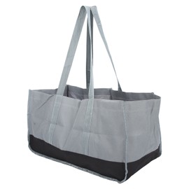 Large Capacity Firewood Wood Carrying Bag Outdoor Log Carrier Holder (Gray and Black)