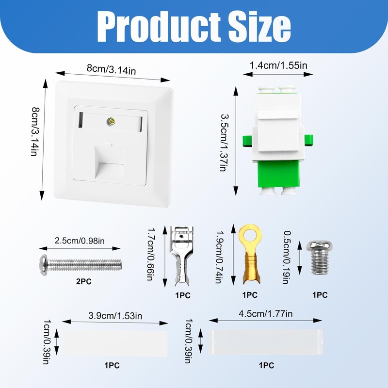 Fibre Optic Junction Box 1x Duplex LC-APC Keystone LWL Surface-Mounted